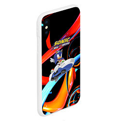 Чехол iPhone XS Max матовый Sonic Free Riders - Hedgehog, цвет: 3D-белый — фото 2