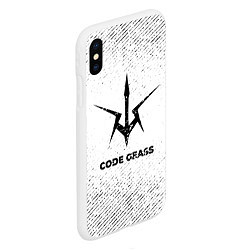 Чехол iPhone XS Max матовый Code Geass с потертостями на светлом фоне, цвет: 3D-белый — фото 2