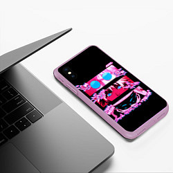 Чехол iPhone XS Max матовый Взгляды Сатору Годжо - Магическая битва, цвет: 3D-сиреневый — фото 2