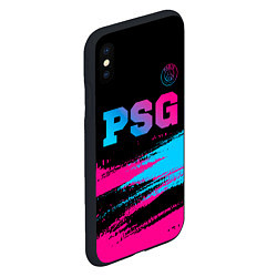 Чехол iPhone XS Max матовый PSG - neon gradient: символ сверху, цвет: 3D-черный — фото 2