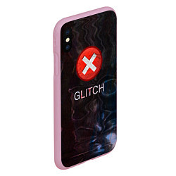 Чехол iPhone XS Max матовый GLITCH - Визуальная ошибка, цвет: 3D-розовый — фото 2