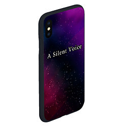 Чехол iPhone XS Max матовый A Silent Voice gradient space, цвет: 3D-черный — фото 2