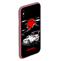 Чехол iPhone XS Max матовый Тойота супра - JDM Style, цвет: 3D-малиновый — фото 2