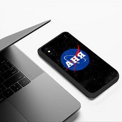 Чехол iPhone XS Max матовый Аня Наса космос, цвет: 3D-черный — фото 2