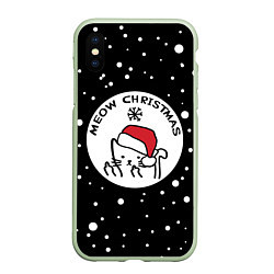 Чехол iPhone XS Max матовый Meow Christmas