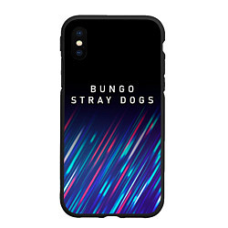Чехол iPhone XS Max матовый Bungo Stray Dogs stream, цвет: 3D-черный