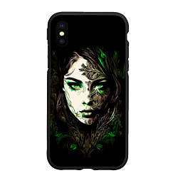 Чехол iPhone XS Max матовый Готическая девушка Весна, цвет: 3D-черный