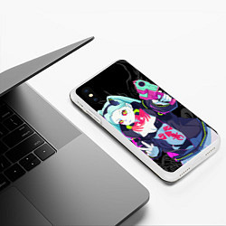 Чехол iPhone XS Max матовый Ребекка: Cyberpunk, цвет: 3D-белый — фото 2