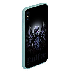Чехол iPhone XS Max матовый Повелитель тьмы на подработке - Падший ангел Люциф, цвет: 3D-мятный — фото 2