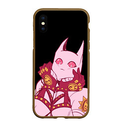 Чехол iPhone XS Max матовый Милый стенд Killer Queen - Jojo, цвет: 3D-коричневый