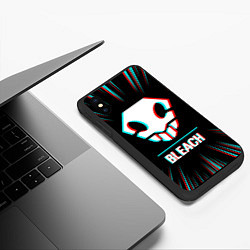 Чехол iPhone XS Max матовый Символ Bleach в стиле glitch на темном фоне, цвет: 3D-черный — фото 2