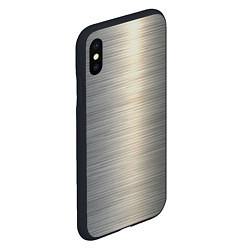 Чехол iPhone XS Max матовый Нержавейка - текстура, цвет: 3D-черный — фото 2