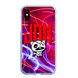 Чехол iPhone XS Max матовый JDM style - одноглазый котик, цвет: 3D-голубой