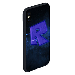 Чехол iPhone XS Max матовый Roblox space, цвет: 3D-черный — фото 2