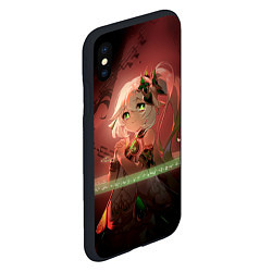 Чехол iPhone XS Max матовый Нахида из Genshin Impact, цвет: 3D-черный — фото 2