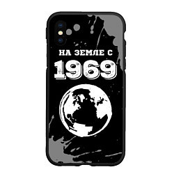 Чехол iPhone XS Max матовый На Земле с 1969: краска на темном, цвет: 3D-черный