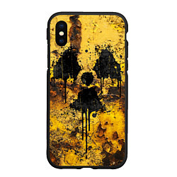 Чехол iPhone XS Max матовый Rusty radiation, цвет: 3D-черный