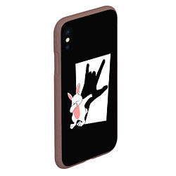Чехол iPhone XS Max матовый Тень дабающего кролика, цвет: 3D-коричневый — фото 2