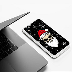 Чехол iPhone XS Max матовый Christmas Bad Santa, цвет: 3D-белый — фото 2