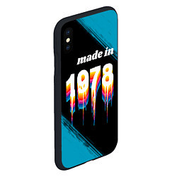 Чехол iPhone XS Max матовый Made in 1978: liquid art, цвет: 3D-черный — фото 2