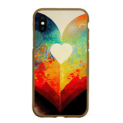 Чехол iPhone XS Max матовый Your heart, цвет: 3D-коричневый