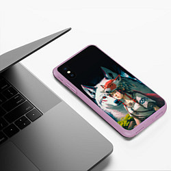 Чехол iPhone XS Max матовый Princess Mononoke by Studio Ghibli, цвет: 3D-сиреневый — фото 2