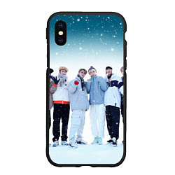 Чехол iPhone XS Max матовый Stray Kids winter, цвет: 3D-черный