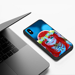 Чехол iPhone XS Max матовый Нилу персонаж Genshin Impact, цвет: 3D-черный — фото 2