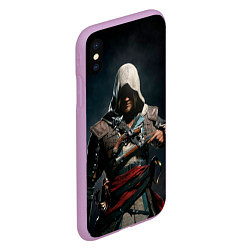 Чехол iPhone XS Max матовый Assassins Creed 4, цвет: 3D-сиреневый — фото 2