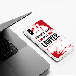 Чехол iPhone XS Max матовый Trust me Im lawyer white, цвет: 3D-белый — фото 2