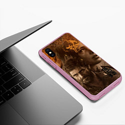 Чехол iPhone XS Max матовый Джоэл и Элли - The Last of Us, цвет: 3D-розовый — фото 2