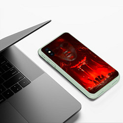 Чехол iPhone XS Max матовый Призрак Цусимы, цвет: 3D-салатовый — фото 2