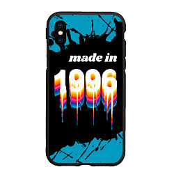 Чехол iPhone XS Max матовый Made in 1996: liquid art, цвет: 3D-черный