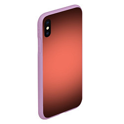 Чехол iPhone XS Max матовый Коралловый градиент, цвет: 3D-сиреневый — фото 2