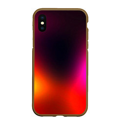 Чехол iPhone XS Max матовый Абстрактная текстура, цвет: 3D-коричневый