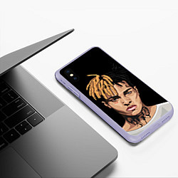 Чехол iPhone XS Max матовый XXXTentacion art, цвет: 3D-светло-сиреневый — фото 2