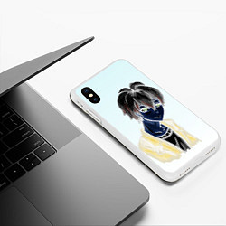 Чехол iPhone XS Max матовый Сого Осака айдол, цвет: 3D-белый — фото 2