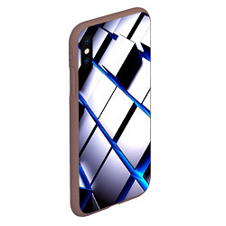 Чехол iPhone XS Max матовый Неоновые плиты киберпанк, цвет: 3D-коричневый — фото 2