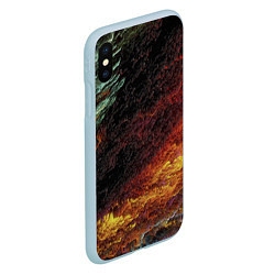 Чехол iPhone XS Max матовый Красочные частицы, цвет: 3D-голубой — фото 2