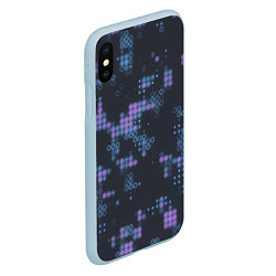 Чехол iPhone XS Max матовый Текстурная мозайка, цвет: 3D-голубой — фото 2