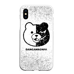 Чехол iPhone XS Max матовый Danganronpa с потертостями на светлом фоне