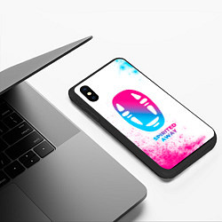 Чехол iPhone XS Max матовый Spirited Away neon gradient style, цвет: 3D-черный — фото 2