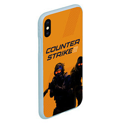 Чехол iPhone XS Max матовый Counter Strike 2, цвет: 3D-голубой — фото 2