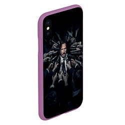 Чехол iPhone XS Max матовый Джон Уик против всех, цвет: 3D-фиолетовый — фото 2