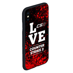 Чехол iPhone XS Max матовый Counter Strike 2 love классика, цвет: 3D-черный — фото 2