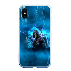 Чехол iPhone XS Max матовый Stalker sky art blue