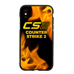 Чехол iPhone XS Max матовый Counter Strike 2 - gold gradient, цвет: 3D-черный