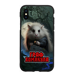 Чехол iPhone XS Max матовый Граф Хомякула в темном лесу, цвет: 3D-черный