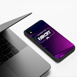Чехол iPhone XS Max матовый Far Cry gaming champion: рамка с лого и джойстиком, цвет: 3D-черный — фото 2