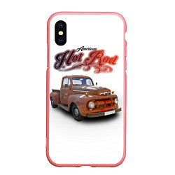 Чехол iPhone XS Max матовый Классический хот род на базе Ford F-1, цвет: 3D-баблгам